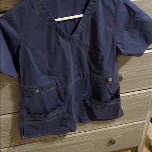 Navy blue scrub top